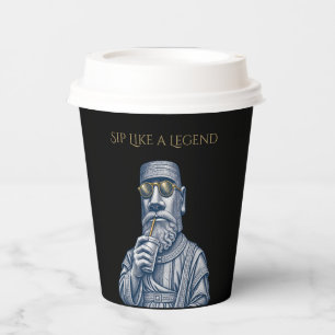 Sip Like a Legend Vintage Art Paper Coffee Cup