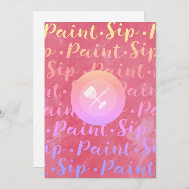 Sip & Paint Invitation (Front/Back)