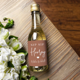 Sip Sip Hooray Bachelorette Party Favour Wine Label
