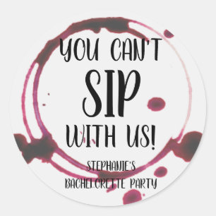 Sip! Sip! Hooray! Bachelorette Party Sticker