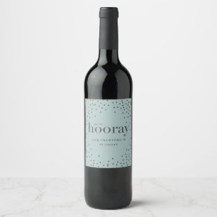 sip sip hooray birthday bottle label