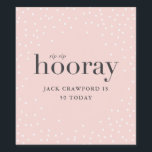 sip sip hooray birthday bottle label<br><div class="desc">Sip sip hooray birthday party bottle label. With modern graphic dots and bold graphic text this surprise birthday party invitation is sure to suit men and women of all ages looking for a classy party theme.</div>