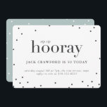 Sip sip hooray birthday party invitation<br><div class="desc">Sip sip hooray birthday party invitation. With modern graphic dots and bold graphic text this surprise birthday party invitation is sure to suit men and women of all ages looking for a classy party theme.</div>