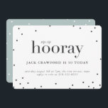 Sip sip hooray birthday party invitation<br><div class="desc">Sip sip hooray birthday party invitation. With modern graphic dots and bold graphic text this surprise birthday party invitation is sure to suit men and women of all ages looking for a classy party theme.</div>