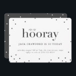 Sip sip hooray birthday party invitation<br><div class="desc">Sip sip hooray birthday party invitation. With modern graphic dots and bold graphic text this surprise birthday party invitation is sure to suit men and women of all ages looking for a classy party theme.</div>
