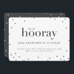 Sip sip hooray birthday party invitation<br><div class="desc">Sip sip hooray birthday party invitation. With modern graphic dots and bold graphic text this surprise birthday party invitation is sure to suit men and women of all ages looking for a classy party theme.</div>