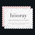Sip sip hooray birthday party invitation<br><div class="desc">Sip sip hooray birthday party invitation. With modern graphic dots and bold graphic text this surprise birthday party invitation is sure to suit men and women of all ages looking for a classy party theme.</div>