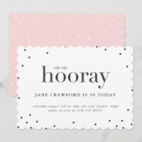 Sip sip hooray birthday party invitation