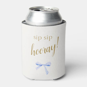 Sip Sip Hooray!   Blue Ribbon Wedding Welcome Can Cooler