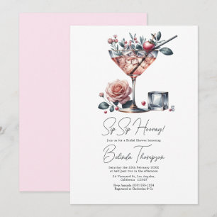 Sip Sip Hooray! Blush Mimosa Bar Bridal Shower Invitation