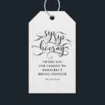 Sip Sip Hooray Bridal Shower Gift Tags<br><div class="desc">Sip Sip Hooray Bridal Shower Tags</div>