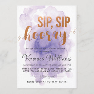 Sip Sip Hooray Bridal Shower Invitation