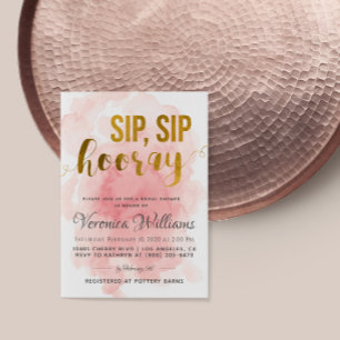 Sip Sip Hooray Bridal Shower Invitation
