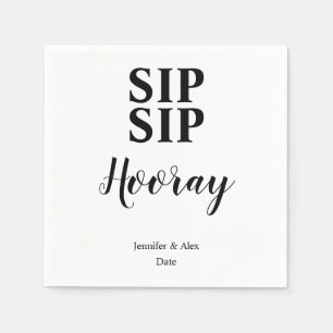Sip Sip Hooray Celebration Napkin