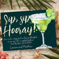 Sip, Sip Hooray! Funny Cocktail Save the Date