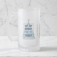 Sip Sip Hooray Nautical 21st Birthday Frosted Mug