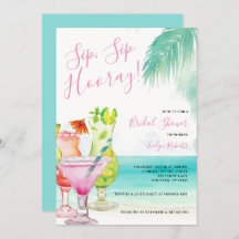 Sip Sip Hooray Tropical Cocktails Bridal Shower