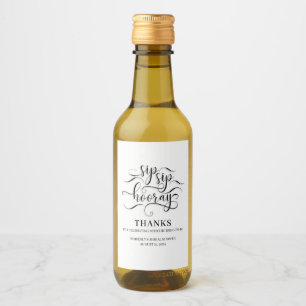 Sip Sip Hooray Wedding or Bridal Shower Wine Label