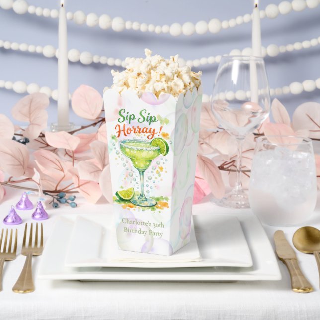 Sip Sip Sip Horray Bubbles Birthday Party Favour Box (Wedding)