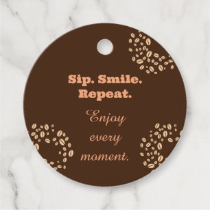 Sip Smile Repeat Coffee Lover Gift Tag