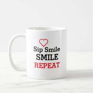 Sip, Smile, Smile & Repeat /Personalised/ Gift Coffee Mug