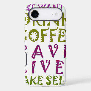 Sip, Snap Repeat Chasing Caffeine Selfies design