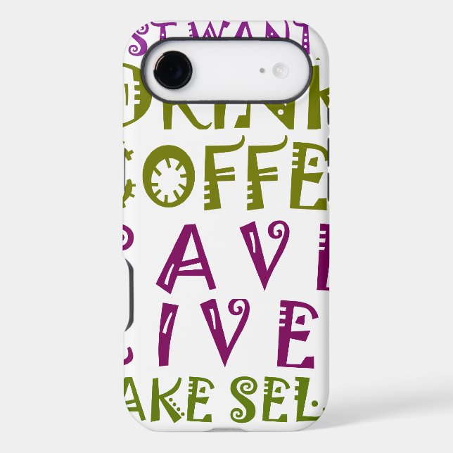  Sip, Snap Repeat Chasing Caffeine Selfies design (Back)
