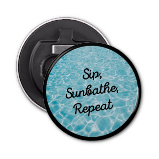 Sip Sunbathe Repeat Retro Beach Bottle Opener Vaca