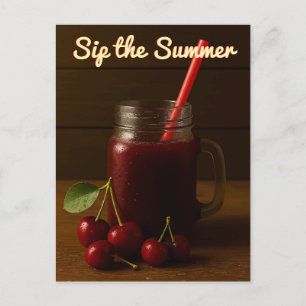 Sip the Summer – Cherry Juice Postcard