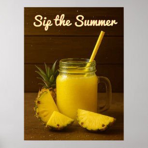 Sip the Summer – Pineapple Juice Art Print