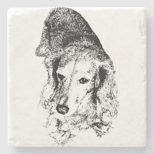 Sip With Backbone – Dachshund Stone Coaster