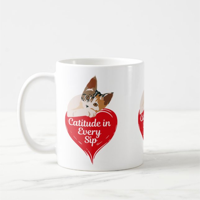 Sip with Catitude Coffee Mug (Left)