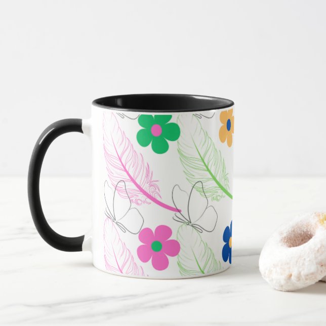 "Sip with Flair: Printed Mugs & Cups" (With Donut)