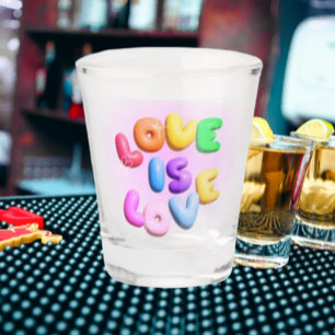 Sip with Pride: 3D Rainbow Love Shot Glass