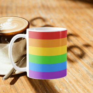 Sip with Pride: Rainbow Flag Coffee Mug