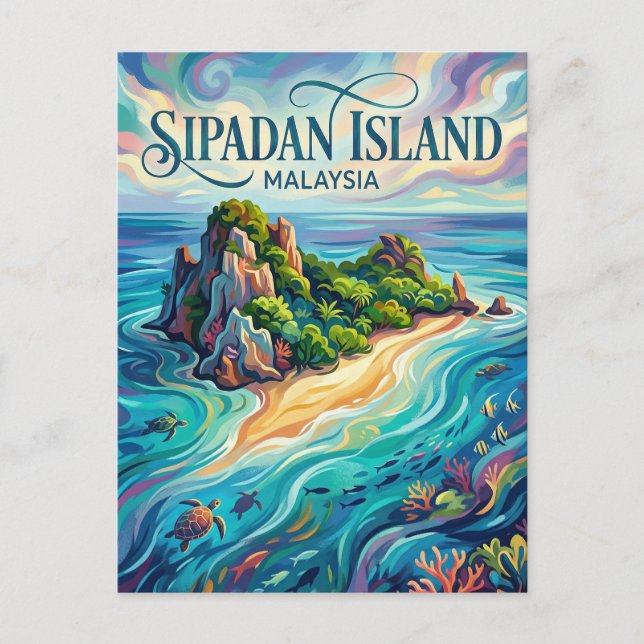 Sipadan Island Malaysia Postcard (Front)