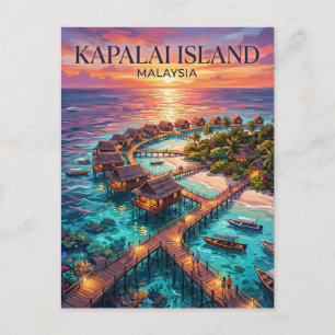 Sipadan Kapalai Dive Resort Malaysia Postcard