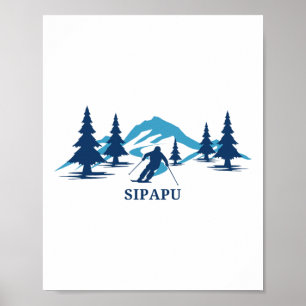 Sipapu New Mexico Ski Resort Skiing Skier  Poster