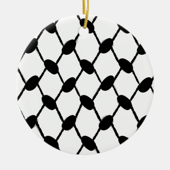sipmlist keffiyeh ceramic tree decoration (Front)