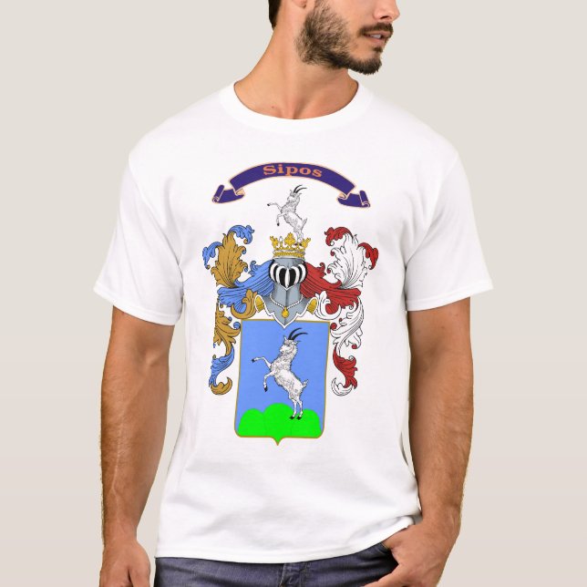 Sipos Family Hungarian Crest T-Shirt (Front)