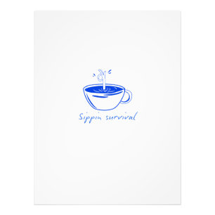 Sippin Survival" Minimalist Coffee Graphic Tee  Photo Print