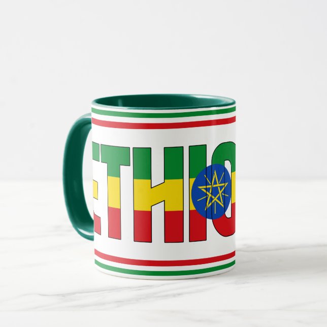 Sippin' with Ethiopia Patriotic Coffee Mug (Front Left)
