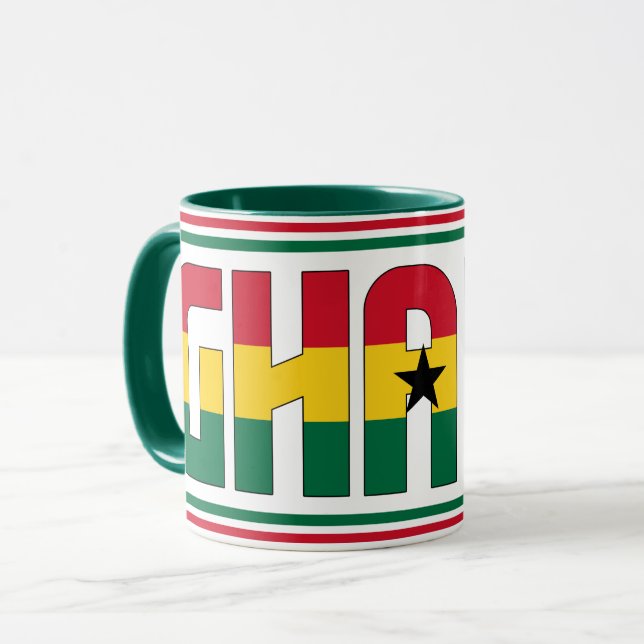 Sippin' with Ghana Patriotic Coffee Mug (Front Left)