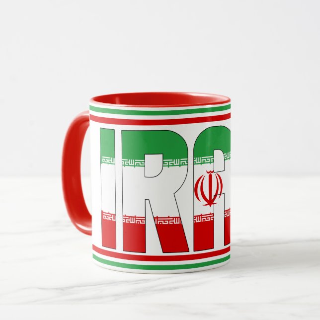 "Sippin' with Iran" Patriotic Coffee Mug (Front Left)