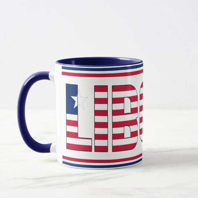 "Sippin' with Liberia" Patriotic Coffee Mug (Left)