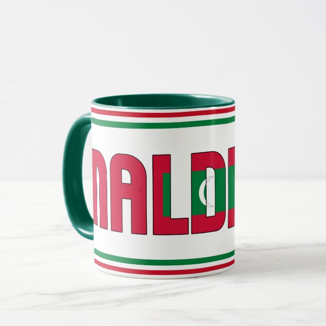 Sippin' with Maldives Patriotic Coffee Mug (Front Left)