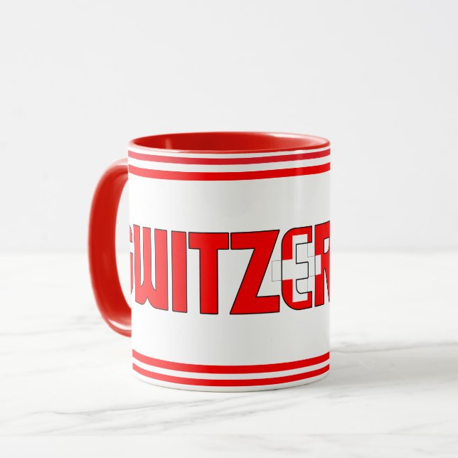 Sippin' with Switzerland Patriotic Coffee Mug (Front Left)