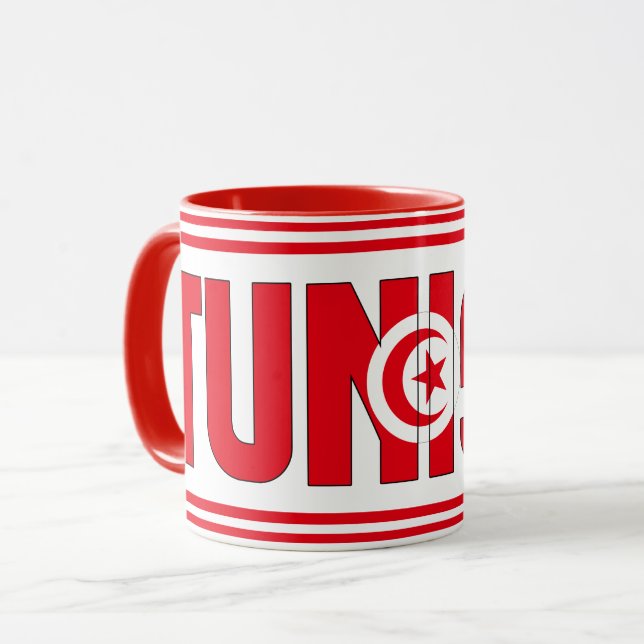 Sippin' with Tunisia Patriotic Coffee Mug (Front Left)