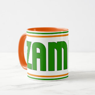 Sippin' with Zambia Patriotic Coffee Mug