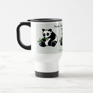 Sipping coffee - Kawaii PANDA Bear -Conservation Travel Mug